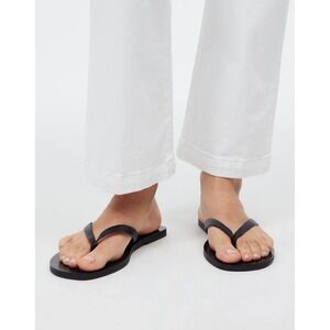 Madewell Women's The Gabi‎ Thong Slide Sandal in True Black Size 10